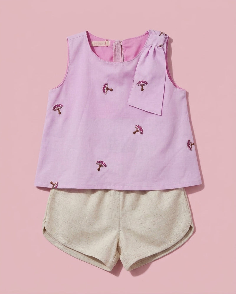 Conjunto Cogumelos lilás - Bianca