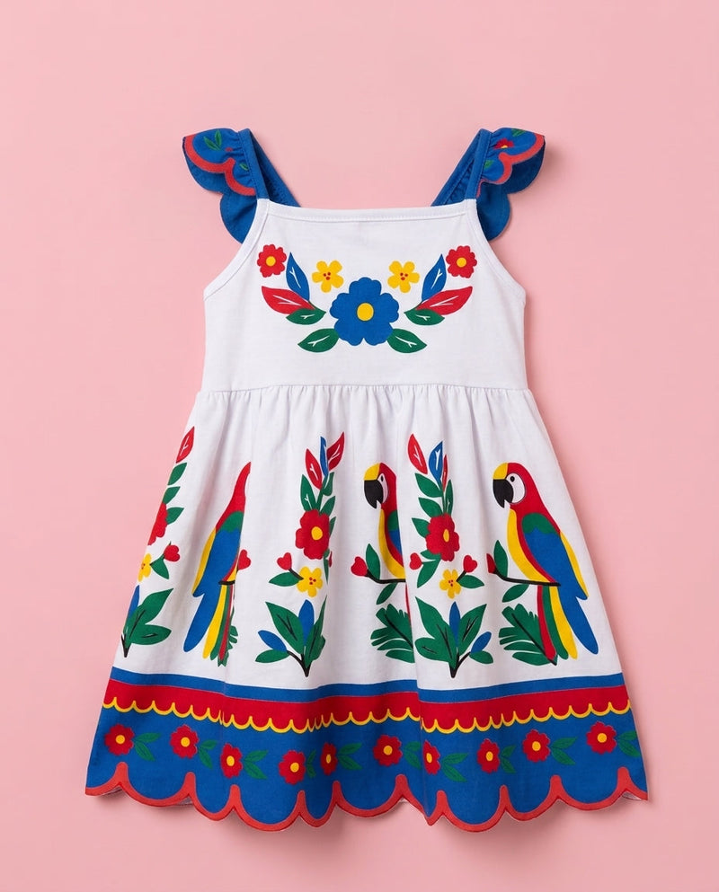 Vestido Tropical Araras - Olívia