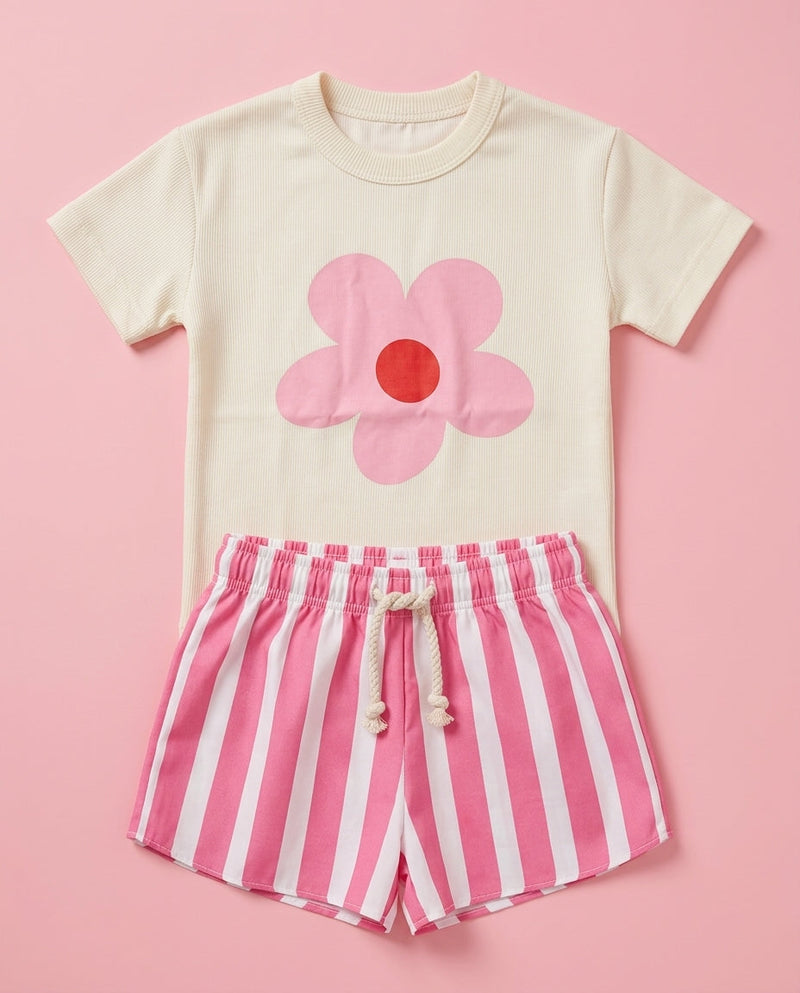 Conjunto Flor rosa - Isabella