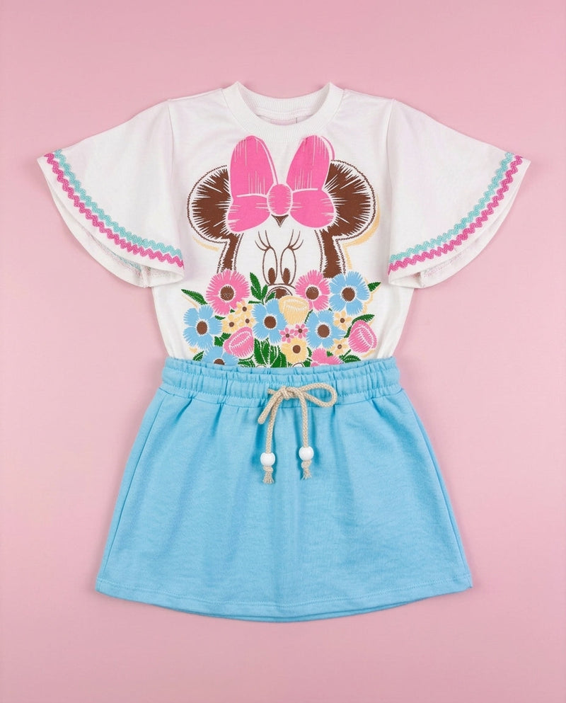 Conjunto Minnie floral