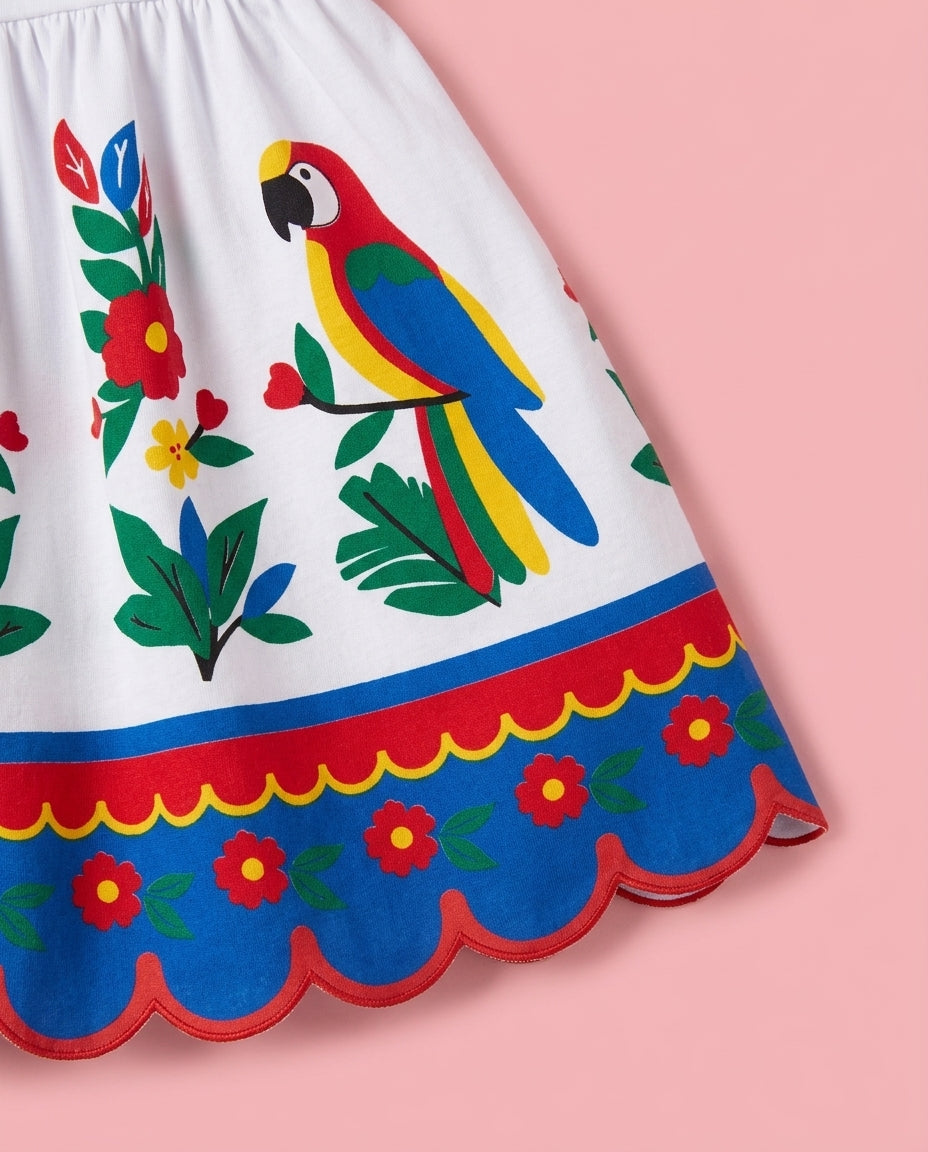 Vestido Tropical Araras - Olívia